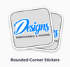 Rounded corner stickers